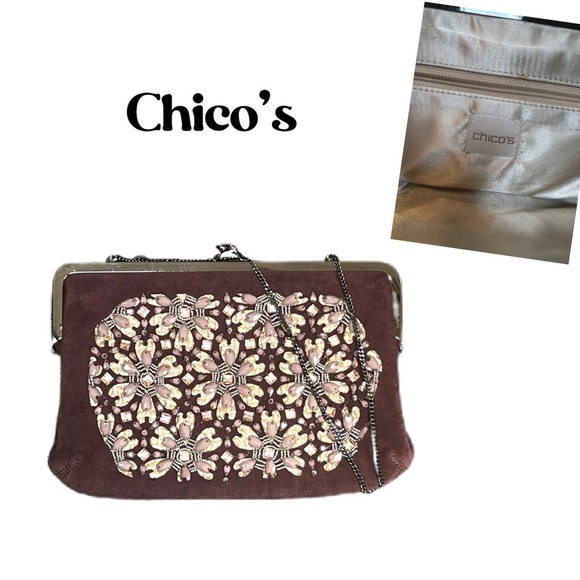 Chico's Handbags - Chico’s Plum Suede Purse